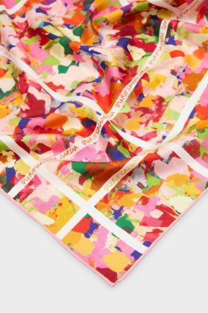 Women Lilac/Pink/Orange Purificacion Garci Scarves Camoladas 53 Silk Bandana - Image 2