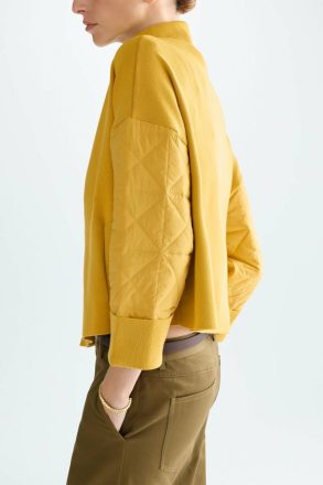 Women Mimosa Origami-Quilted Nylon Stretch Knit Wrap Jacket Purificacion Garci Jackets - Image 2