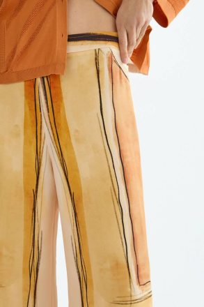 Women Mosaicubo Print Crepe Wide-Leg Trousers Purificacion Garci Multicolor Trousers - Image 2