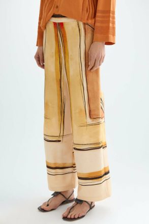 Women Mosaicubo Print Crepe Wide-Leg Trousers Purificacion Garci Multicolor Trousers