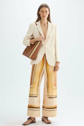 Women Mosaicubo Print Crepe Wide-Leg Trousers Purificacion Garci Multicolor Trousers - Image 4
