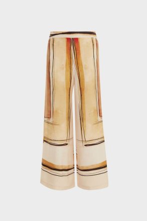Women Mosaicubo Print Crepe Wide-Leg Trousers Purificacion Garci Multicolor Trousers - Image 5