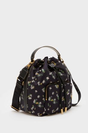 Women Nylon Crossbody Bucket Bag Crossbody Bags Purificacion Garci Black - Image 2