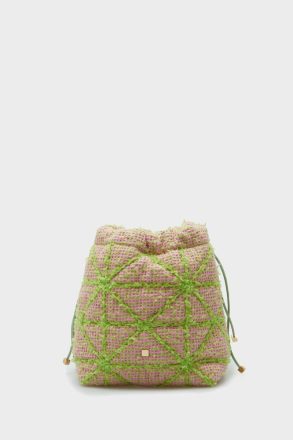 Women Pink/Green Homenaje Acolchado Bucket Bag Crossbody Bags Purificacion Garci - Image 4