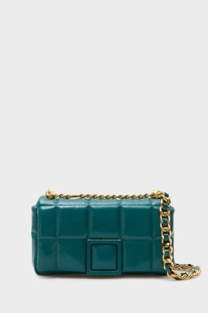 Women Purificacion Garci Aquamarine Green Homenaje Acolchado Crossbody Bag Shoulder Bags