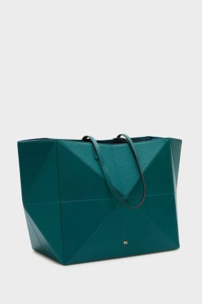 Women Purificacion Garci Aquamarine Green Shoulder Bags Origami Maxi Shoulder Bag - Image 2