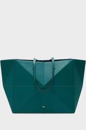 Women Purificacion Garci Aquamarine Green Shoulder Bags Origami Maxi Shoulder Bag