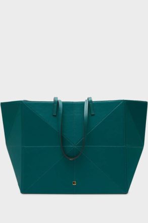 Women Purificacion Garci Aquamarine Green Shoulder Bags Origami Maxi Shoulder Bag - Image 5
