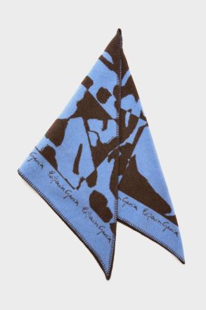 Women Purificacion Garci Cala Wool Scarf Scarves Sky Blue/Brown