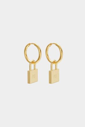 Women Purificacion Garci Candado Pg Hoop Earrings Gold Earrings