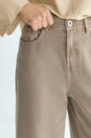 Women Purificacion Garci Cotton Twill Wide-Leg Trousers Trousers Camel - Image 2