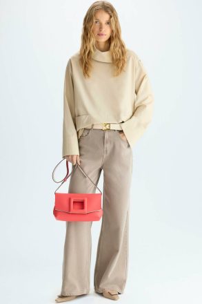 Women Purificacion Garci Cotton Twill Wide-Leg Trousers Trousers Camel - Image 4