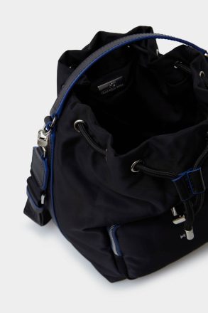 Women Purificacion Garci Crossbody Bags Nylon Cross Body Bucket Bag Black - Image 3