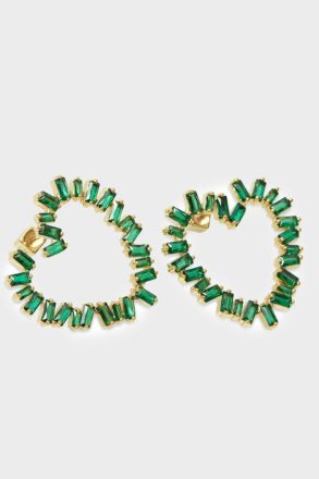 Women Purificacion Garci Earrings Green/Gold Rectangles Earrings - Image 2