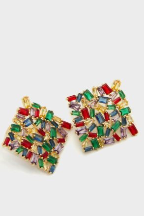 Women Purificacion Garci Earrings Rectangles Earrings Multicolor - Image 2