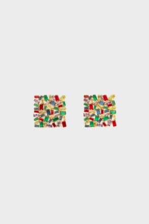 Women Purificacion Garci Earrings Rectangles Earrings Multicolor