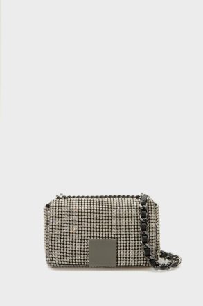 Women Purificacion Garci Homenaje Acolchado Crossbody Bag Gray Shoulder Bags