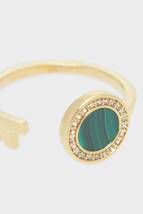 Women Purificacion Garci Keys Ring Gold/Green Rings - Image 2
