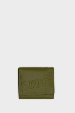 Women Purificacion Garci Khaki Soho Fold Over Wallet Small Wallets