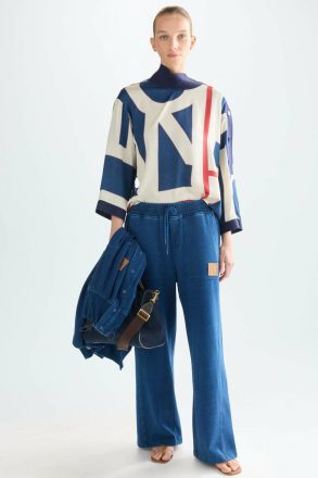Women Purificacion Garci Knitwear Multicolor Print Twill Stretch Knit Oversize Blouse - Image 4