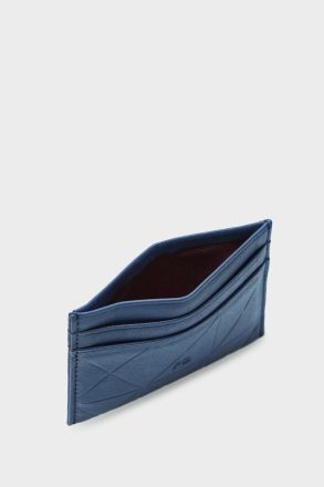 Women Purificacion Garci Pg Cube Leather Card Holder Card Holders And Coin Purses Blue - Image 2