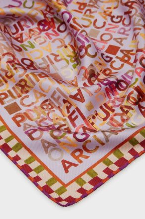 Women Purificacion Garci Purple Scarves Ginza 53 Silk Bandana - Image 2