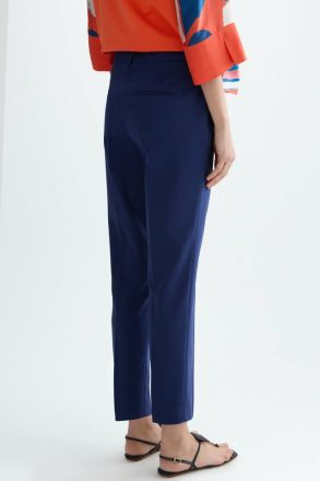 Women Purificacion Garci Satin Slim-Leg Trousers Trousers Blue - Image 3