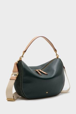 Women Purificacion Garci Shoulder Bags Combinación Única Half Moon Shoulder Bag British Green - Image 2