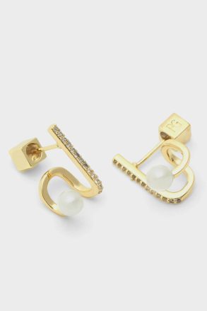 Women Radiant Pearl Earrings Purificacion Garci Gold Earrings - Image 2