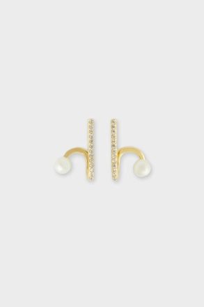 Women Radiant Pearl Earrings Purificacion Garci Gold Earrings