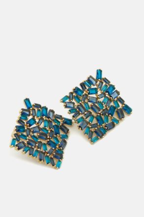 Women Rectangles Earrings Blue Purificacion Garci Earrings - Image 2