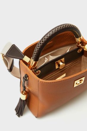 Women Samburu Cross Body Bag Handbags Cognac Brown Purificacion Garci - Image 3