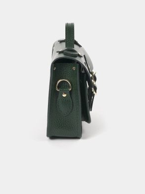Women Satchels Cambridge Satchel The Mini -Racing Green Celtic Grain & Campbell Tartan - Image 4