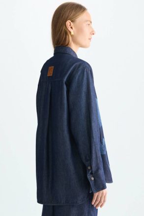 Women Shirts Denim Blue Cala Tencel Denim Oversize Shirt Purificacion Garci - Image 4