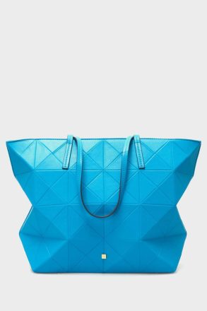 Women Shoulder Bags Blue Purificacion Garci Origami Zipped Shopping Bag - Image 5