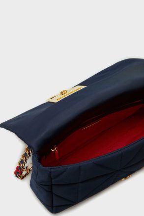 Women Shoulder Bags Navy Purificacion Garci Homenaje Acolchado Crossbody Bag - Image 3