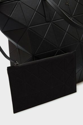 Women Shoulder Bags Purificacion Garci Black Origami Zipped Shoulder Bag - Image 3