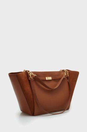 Women Shoulder Bags Purificacion Garci Tan La Gran Manzana Shoulder Bag - Image 3