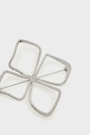 Women Silver Garden Brooch Purificacion Garci Earrings - Image 2