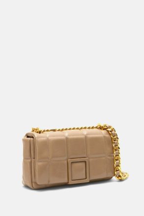 Women Taupe Shoulder Bags Homenaje Acolchado Crossbody Bag Purificacion Garci - Image 2