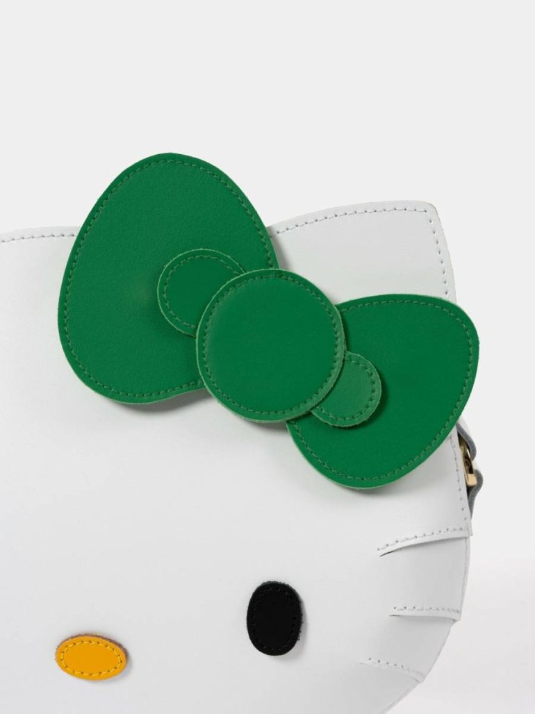 Women The Hello Kitty Detachable Bow - Apple Green Cambridge Satchel Crossbody - Image 4