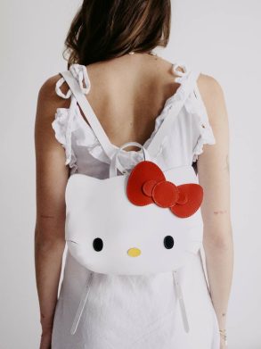 Women The Hello Kitty Face Backpack - Brilliant White Backpacks Cambridge Satchel - Image 2