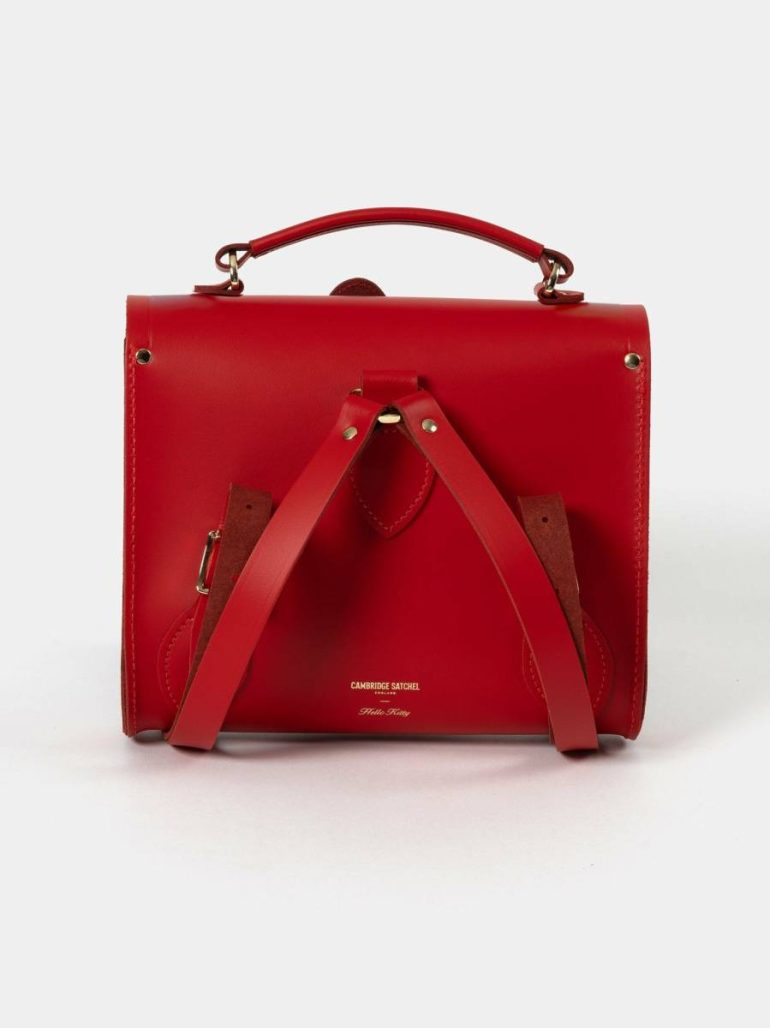 Women The Hello Kitty Poppy Backpack - Red Cambridge Satchel Handbags - Image 4