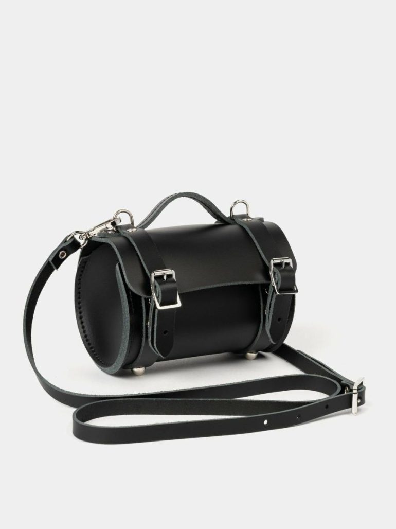 Women The Micro Bowls Bag - Black Crossbody Cambridge Satchel - Image 2