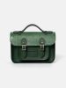 Women The Mini -Green Lizard Print Calf Grain With Racing Green Cambridge Satchel Satchels