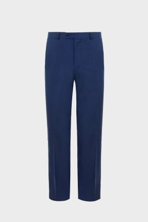 Wool Micro Zig-Zag Weave Classic Fit Suit Trousers Purificacion Garci Trousers Navy Men - Image 5