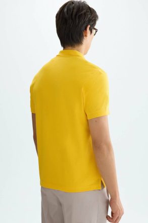 Yellow Piqué Polo Shirt Men Polo Shirts Purificacion Garci - Image 3