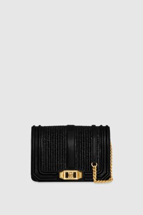 Black-Straw Rebecca Minkoff Women Crossbody Bag Small Love Crossbody