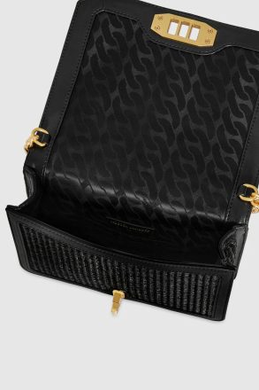 Black-Straw Rebecca Minkoff Women Crossbody Bag Small Love Crossbody - Image 3