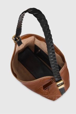 Buckle Up Twist Strap Shoulder Rebecca Minkoff Shoulder Bag Women Tawny-Black - Image 3